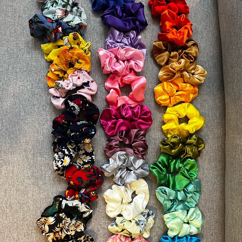 35 piece scrunchie set, never used or worn